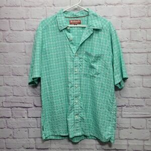 Simms Plaid Button Up Fishing Shirt Mens XL Performance Preppy Travel Activewear